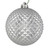 Vickerman N188507D - 4 Inch Silver Durian Glitter Ball Ornament  - 6 Pack