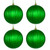 Vickerman N222404DMV - 6 Inch Green Matte Lined Ball Ornament - Set of 4