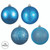 Vickerman N590812 - 3 inch Turquoise Ball Ornament - 16 Pack