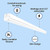 Contractor Essentials 8FT LED Linear Strip Light with Selectable CCT & Wattage 