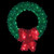 Vickerman 4' Pole-Mounted Metallic Wreath & Bow with LED Lights - Vickerman D492048