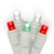 X6W6524 Vickerman - 25 ft 50-Light Outdoor Red White Green LED Wide Angle Christmas Light String - White Wire