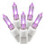 X6W7506 Vickerman - 25 ft 50-Light Outdoor Purple LED Mini Christmas Light String - White Wire
