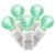 X6W9504 Vickerman - 25 ft 50-Light Outdoor Green LED G12 Christmas Light String - White Wire
