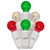  Vickerman X6W9524 - Red White Green LED 25 ft G12 Christmas Lights - White Wire 