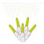 X6W3133 Vickerman - 70-Light Outdoor Lime LED Christmas Light String - White Wire