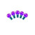  Vickerman X8GCG36 - Purple LED 16 ft G30 Christmas Lights - Green Wire 