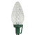  Vickerman X8GC929CSA - Pure White LED 16 ft C9 Christmas Lights - Green Wire 