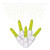 X6W3233T Vickerman - 70-Light Outdoor Lime LED Christmas Light String - White Wire