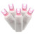 X4W6110 Vickerman - 34 ft 100-Light Outdoor Pink LED Wide Angle Christmas Light String - White Wire