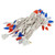 Vickerman X6W8521 - Red White Blue LED 25 ft Christmas Lights - White Wire