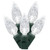 X6G8809 Vickerman - 100 ft 200-Light Outdoor Pure White LED C6 Christmas Light String - Green Wire