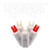 X6W3325CSA Vickerman - 70-Light Outdoor Red/Pure White LED Wide Angle Christmas Light String - White Wire