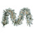 Vickerman A128217LED 9 ft White Flocked Snow Ridge Garland Pure White LED