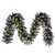  Vickerman K161815LED – 9 ft Natural Snowy Black Garland – Warm White LED 