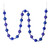  Vickerman M183522 – 6 ft Blue Cobalt Blue Stripe Ball Ornament Garland – Unlit 