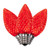 XLEDC73T-25 Vickerman - Red LED C7 Christmas Bulbs - E12 Base - 25 Pack