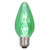 XLEDF14-25 Vickerman - Green LED F15 Flame Christmas Bulbs - E26 Base - 25 Pack