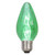 XLEDF14-25 Vickerman - Green LED F15 Flame Christmas Bulbs - E26 Base - 25 Pack