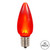 Vickerman XLEDSC93T-25 - C9 Red LED Replacement Light Bulb - 25 Pack