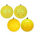  Vickerman N591278A - 4.75" Yellow Ball Christmas Ornament - 4 Pack 