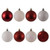 Vickerman N590660 - 2.4" Red White Ball Christmas Ornament - 24 Pack