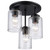 Trans Globe Lighting Trans Globe 80520-3 BK - 11" Black Ceiling Light - Clear Seeded Glass 