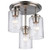 Trans Globe 80520-3 BN Mod Pod 3 - Light Glass Flush Mount