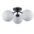Trans Globe 11613 BK Modern 3-Light Haskell Flush Mount
