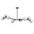 Trans Globe Lighting Trans Globe 11638 BK – 45" Black 8 Light Pendant with White Glass Globes 