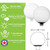 LBS Lighting 10" White Globe Lamp Post Light Fixture – Black Base – Fits 3" Pole 