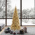 Vickerman K166281LED - 9' Champagne Tinsel Slim Fir Pre-Lit Christmas Tree with Warm White LED Lights