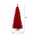 Vickerman K168083LED - 9' Flocked Red Slim Fir Pre-Lit Christmas Tree with Red LED Lights