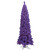 Vickerman K168381LED - 9' Flocked Purple Pencil Fir Pre-Lit Christmas Tree with Purple LED Lights