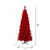  Vickerman K168068LED - 6.5' flocked Red Slim Fir Pre-Lit Christmas Tree with Red LED Lights 