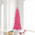 Vickerman K168766LED - 6.5' Flocked Pink Pencil Fir Pre-Lit Christmas Tree with Pink LED Lights