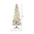  Vickerman K171076LED - 7.5' Flocked Atka Pencil Pre-Lit Christmas Tree with Warm White LED Lights 