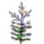Vickerman K173476LEDCC - 7.5' Flocked Kiana Pine Pre-Lit Christmas Tree with Color Changing 3mm LED Lights