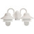 White Dual Head Nautical Composite Post Top Light – 2 x E26 Medium Base