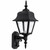 Black Composite Outdoor Wall Lantern with Finial – Clear Lens – Made in USA – E26 Medium