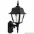 LBS Lighting Black Composite Outdoor Wall Lantern with Finial – Clear Lens – Made in USA – E26 Medium 