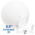 LBS Lighting 20" White Polycarbonate Light Globe – 8" Fitter Neck -  Impact Resistant