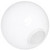 LBS Lighting 20" White Polycarbonate Light Globe – 6" Fitter Neck Flange – Replacement Lamp Post Globe – 10020-LD-6F 
