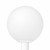 LBS Lighting 10" White Globe Pole Mount Fixture with 3" White Fitter 