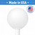 LBS Lighting 10" White Globe Pole Mount Fixture with 3" White Fitter 