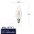 Bulbrite 776741 LED5CA10/27K/FIL/4/JA8 - 5W LED CA10 Filament Bulb - 2700K - E12 Base