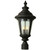 Trans Globe 5047 BK Commons 3-Light Metal and Seeded Glass Post Mount Lantern Head