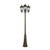 Trans Globe 4719 BRZ Villa Nueva 96-In., 3-Light, 3-Shade,  Spanish Inspired Ornate Outdoor Lamp Post Set
