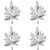 Vickerman A128202-4 18" Flocked Snow Ridge Spray 12T Pk/4