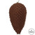 Vickerman MT195775D 7" Chocolate Flocked Pinecone Orn 2/Bag